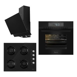  Ferre Ultra Lüks Serisi -11+0 Fonk. Turbo Digital Emaye Izg. Siyah Set (S 2140+ 11002 +D016) Outlet Ürün