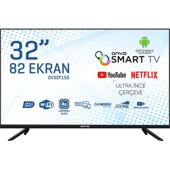 Onvo OV32F150 32" 82 Ekran Uydu Alıcılı HD Android Smart LED TV Outlet Ürün