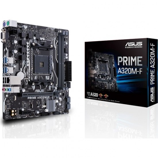 Asus Prime A320M-F AMD A320 AM4 DDR4 3200 VGA USB3.1 mATX